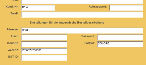 EDI Bestellungen (L'OREAL)