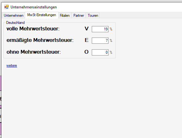 Mehrwertsteuersätze anpassen KissLive