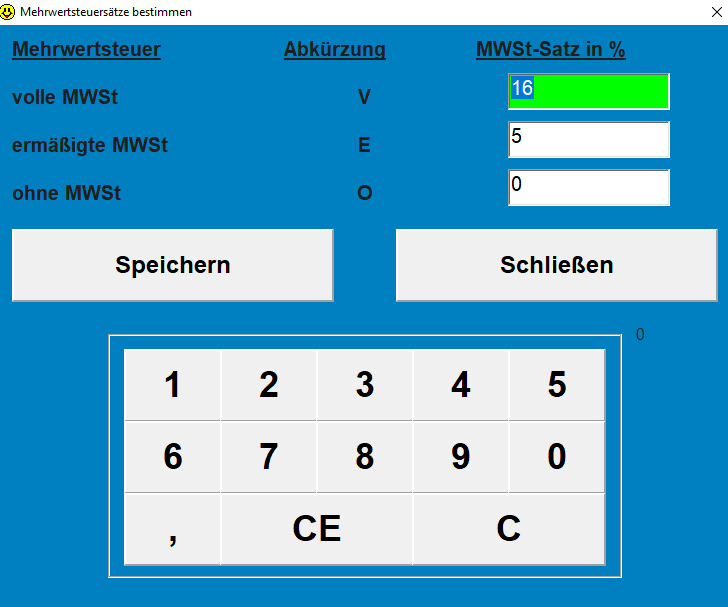 Mehrwertsteuersätze anpassen Winkiss