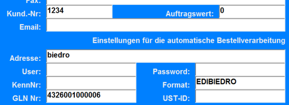 EDI Bestellungen (bie-dro)