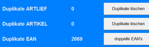 EAN - Duplikate ermitteln und entfernen