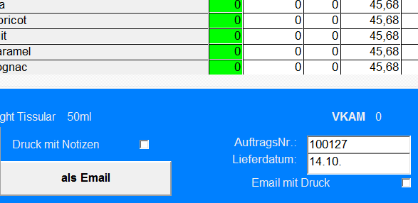 Rewe Bestellung mit dem MDE-Gerät