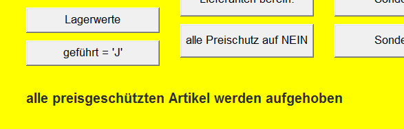 Preisschutz aller Artikel aufheben