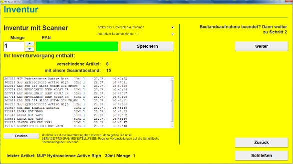 Inventur - leicht gemacht