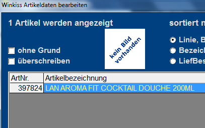 optimierte Stammdatenpflege für Parfumerieartikel