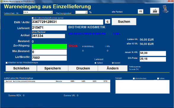 optimierte Stammdatenpflege für Parfumerieartikel