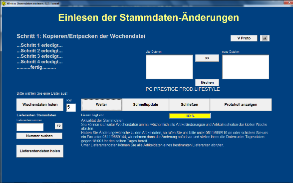 Parfümerie-Stammdaten aktualisieren