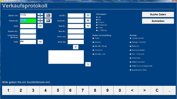 Tagesprotokoll drucken